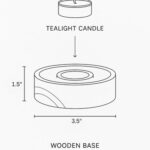vintageteakwoodroundtealightcandleholder 7 large